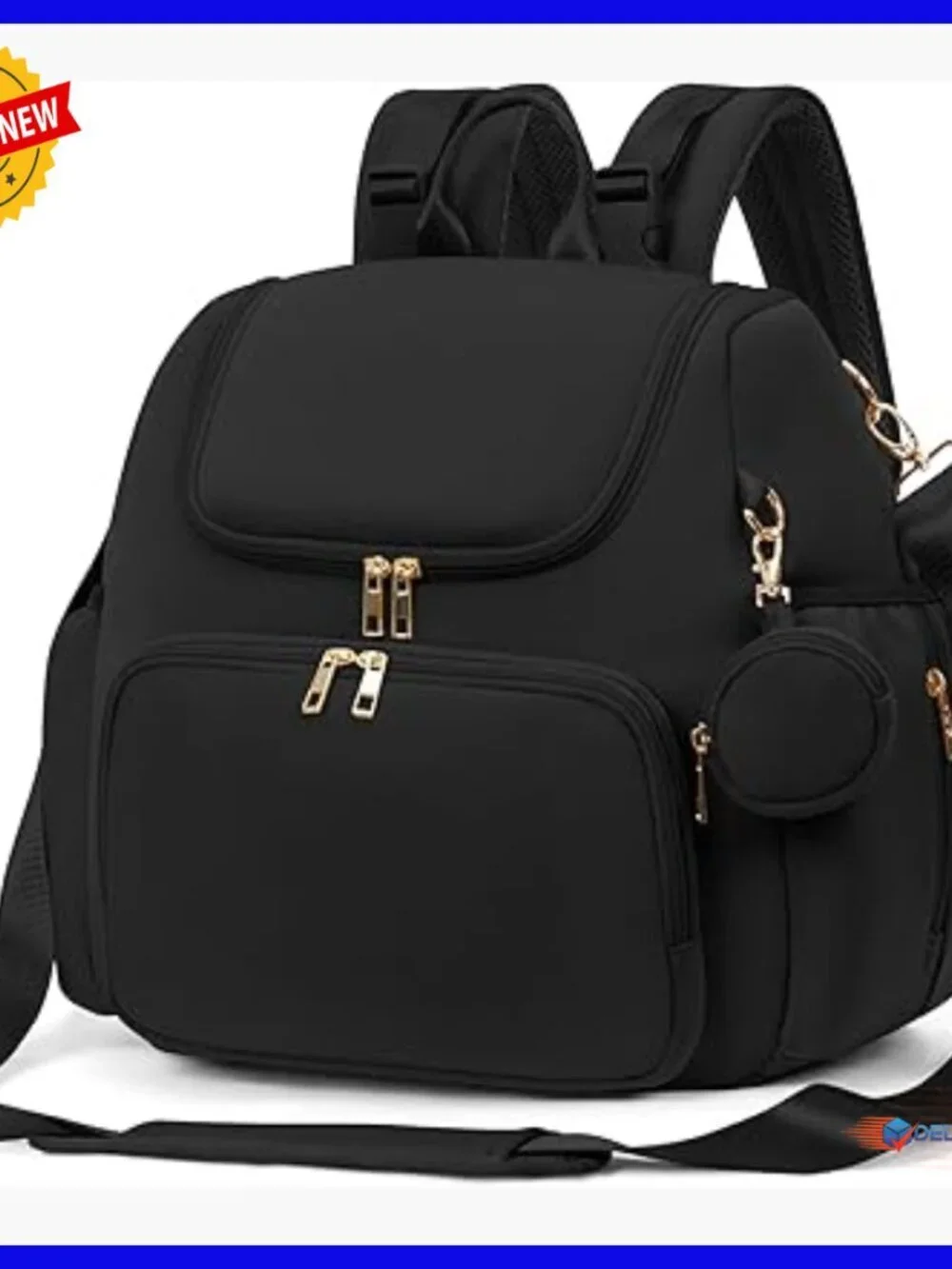 Neoprene Diaper Bag Backpack with Insulated Pockets & Changing Pad